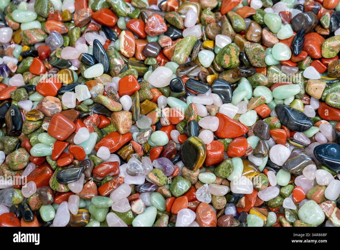 Semi Precious Stones Pick n Mix a Springbok, Sud Africa Foto Stock