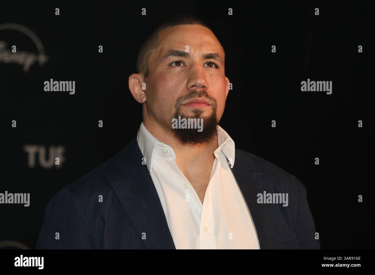 Sydney, Australia. 17 aprile 2025. Robert Whittaker (ex campione UFC) partecipa alla festa di lancio di ESPN su Disney+ al Venue Alexandria. Crediti: Richard Milnes/Alamy Live News Foto Stock