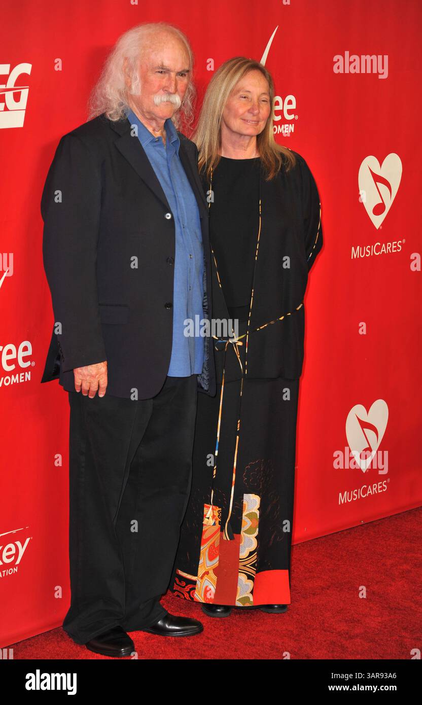 David Crosby e Jan Dance all'evento Musicares Person of the Year Carole King 2014 a Los Angeles - 24 gennaio 2014 Foto Stock