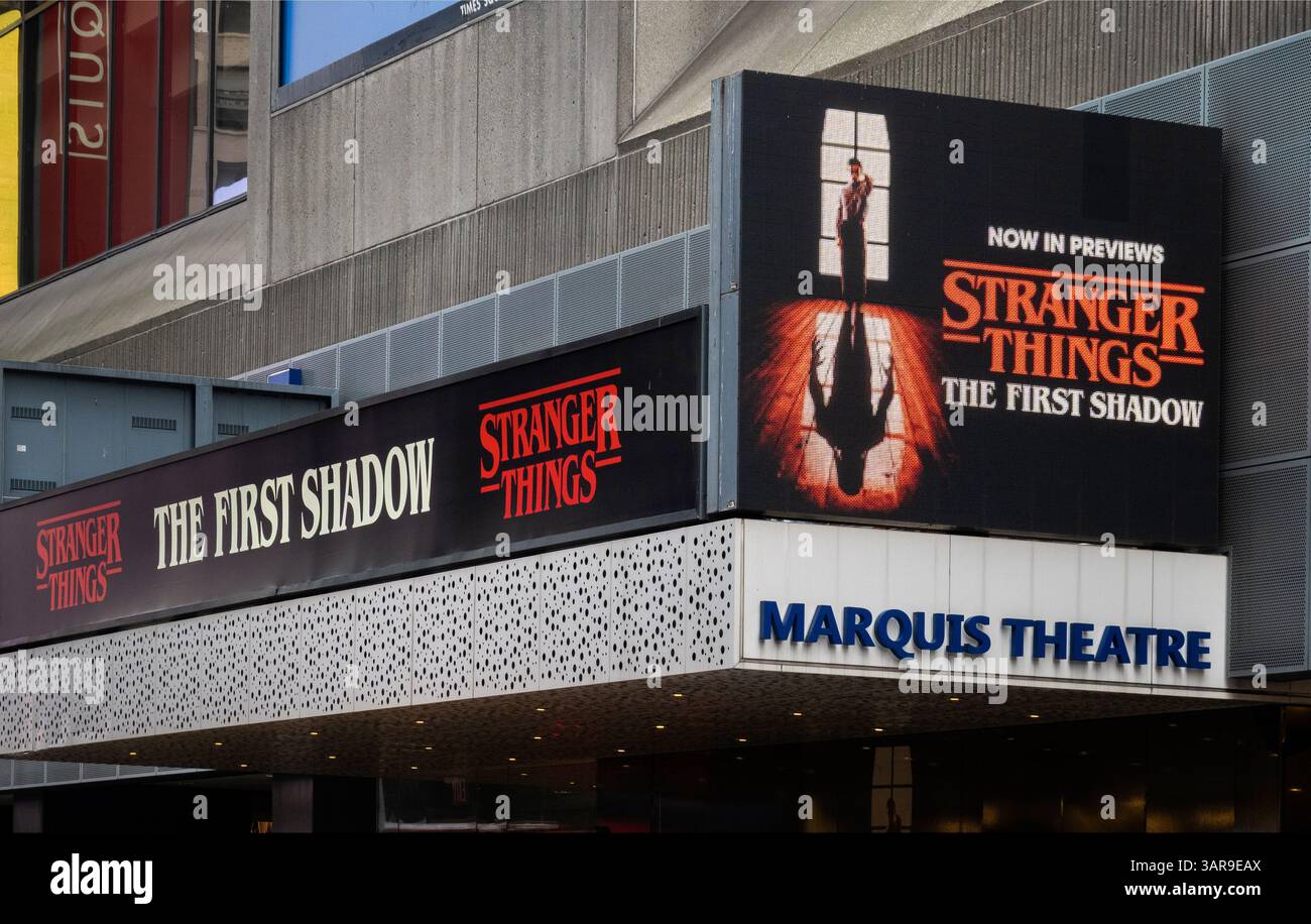 Stranger Things The First Shadow un prequel della serie Netflix a Broadway al Marquis Theatre di Manhattan NYC Foto Stock
