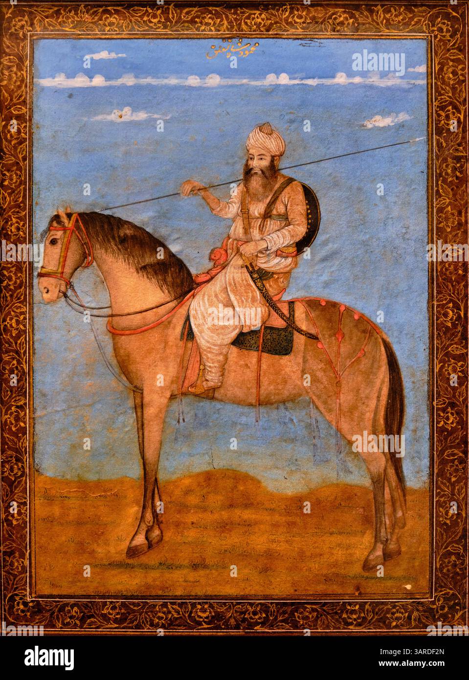 India, Tamil Nadu, Chennai (Madras), Museo governativo di Chennai, Chef Mohamed a cavallo, tempura Foto Stock