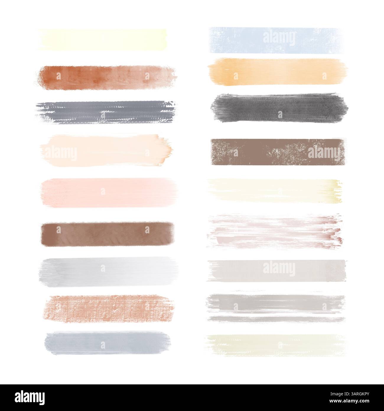 Grafica a linee di pennello colorato Foto Stock