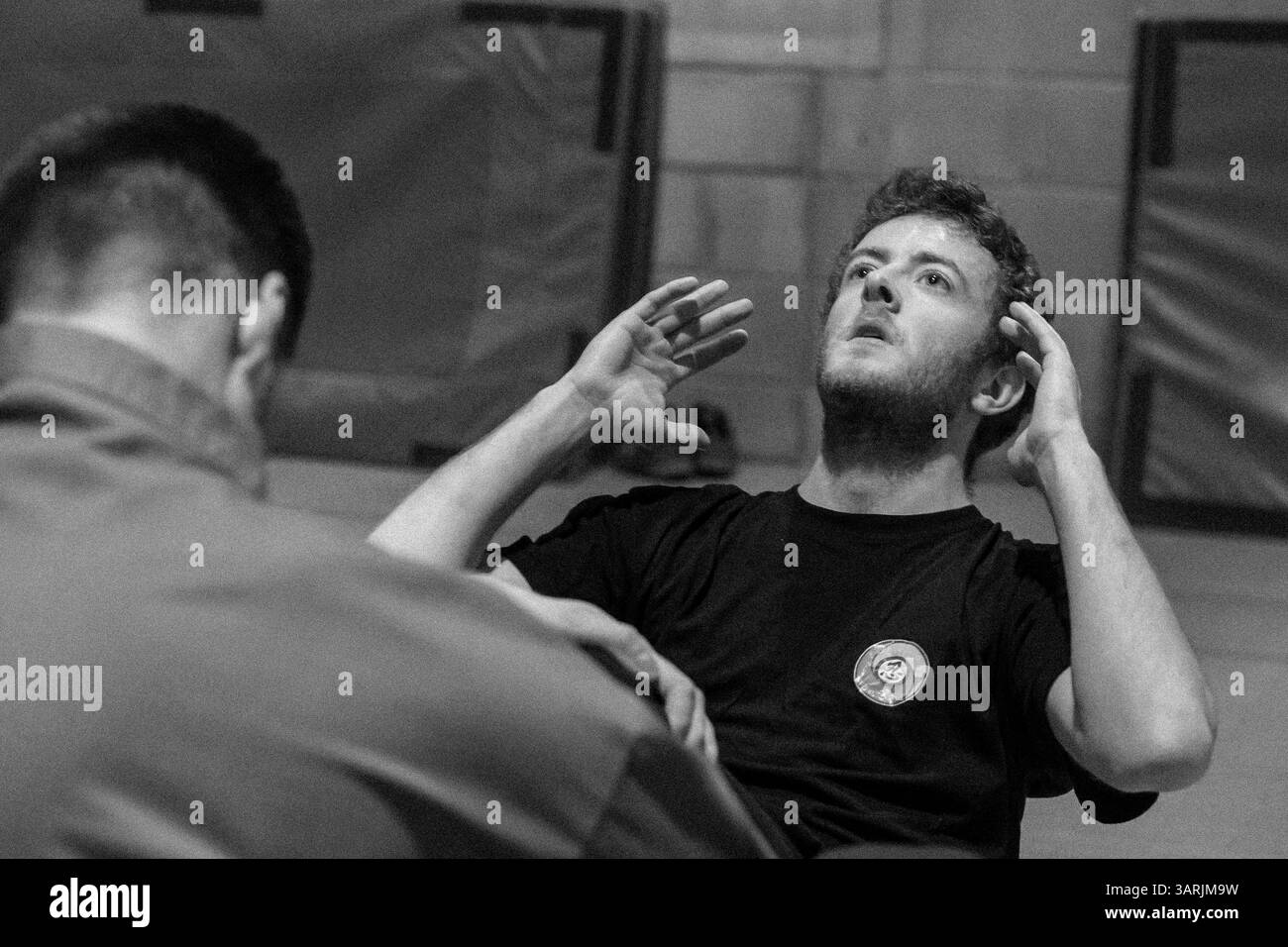 21 gennaio 2013 - Cardiff, Galles del Sud, Regno Unito - all'interno del Nam-Pai-Chuan Kung fu Club. Lo studente KEVIN JAMES deve finire più di 100 sedute. (Immagine di credito: © Jiwei Han/ZUMAPRESS.com) Foto Stock