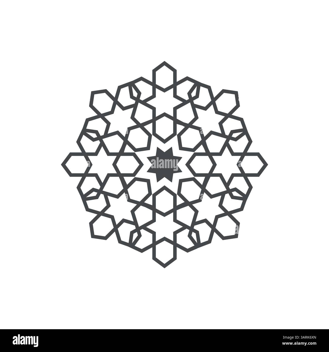 Motivo geometrico senza cuciture in autentico stile arabo. Modelli di disegno geometrico islamico. Illustrazione Vettoriale