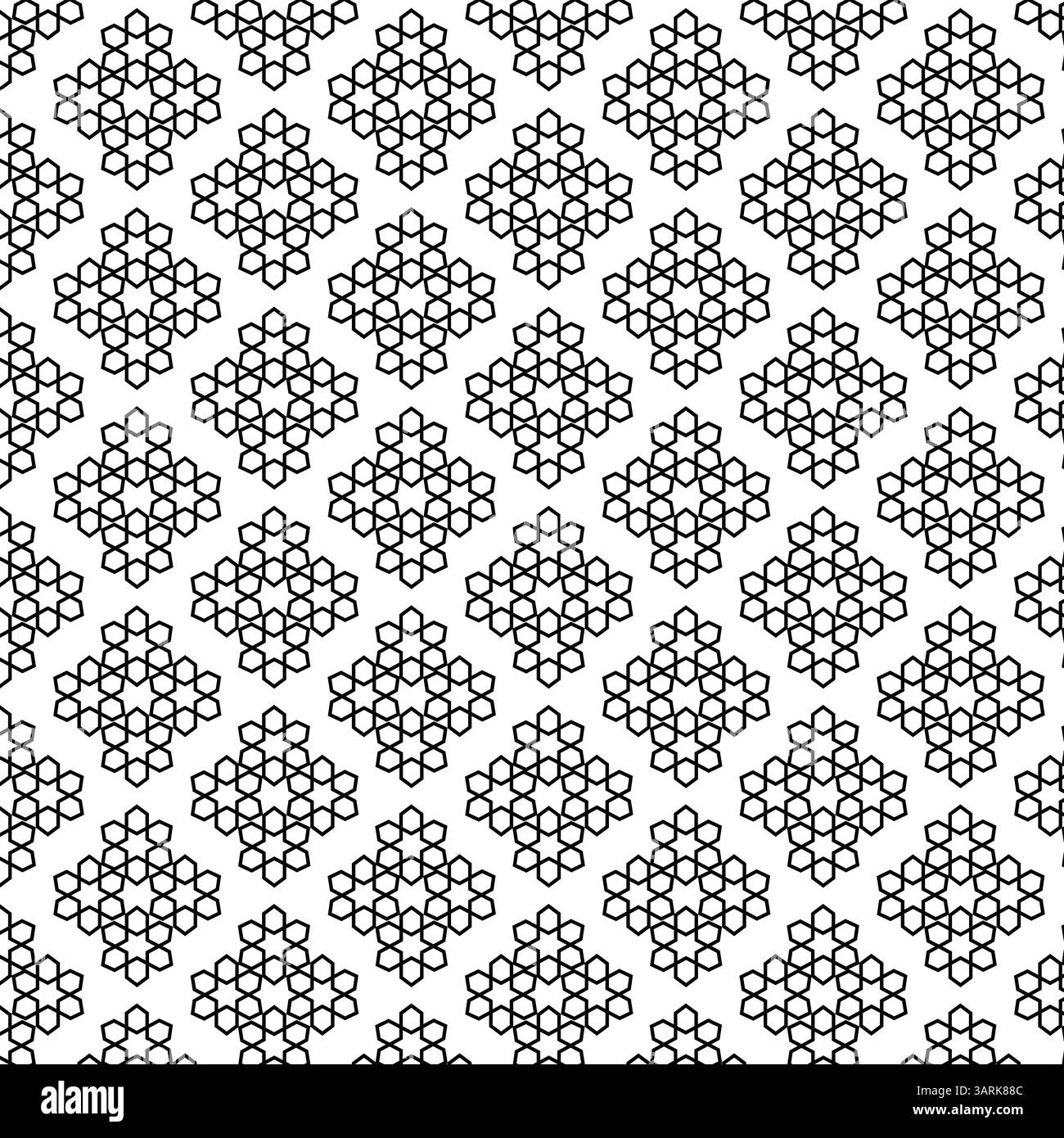 Motivo geometrico senza cuciture in autentico stile arabo. Modelli di disegno geometrico islamico. Illustrazione Vettoriale