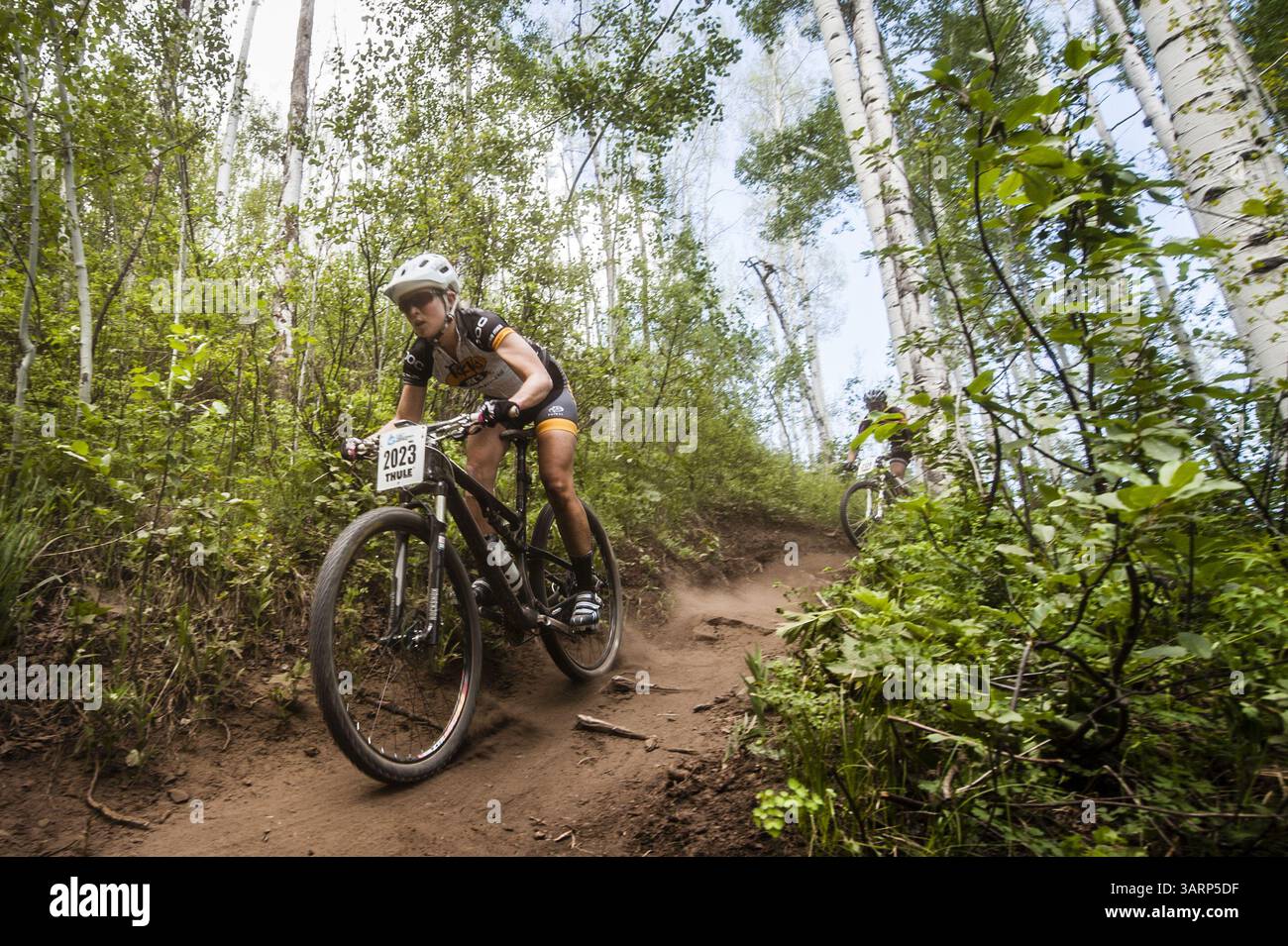 8 giugno 2013 - Vail, Colorado, U. S - ERIN HUCK, CO, 1° posto Pro classe femminile..GoPro Summer Mountain Games 2013 - maschio e femmina X- Country Mountain Bike (immagine di credito: © Janet Kotwas/ZUMAPRESS.com) Foto Stock