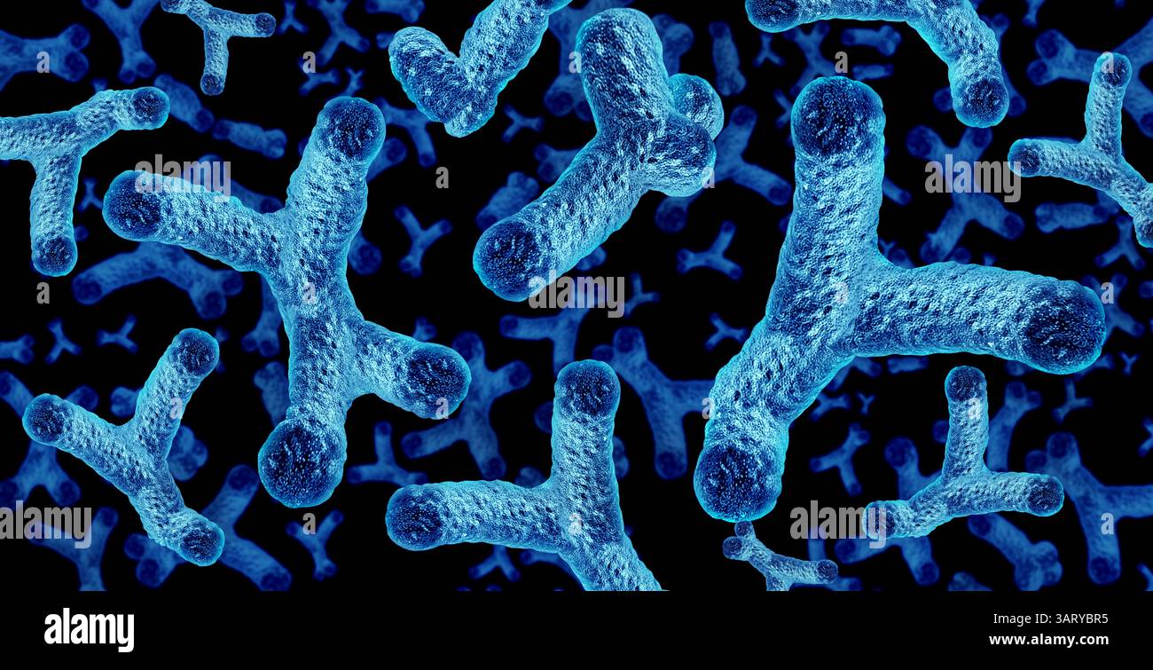 Bifidobacterium batteri probiotici Gut microbiota come batteri buoni nell'intestino come batterio sano all'interno del corpo come microflora digestiva in th Foto Stock