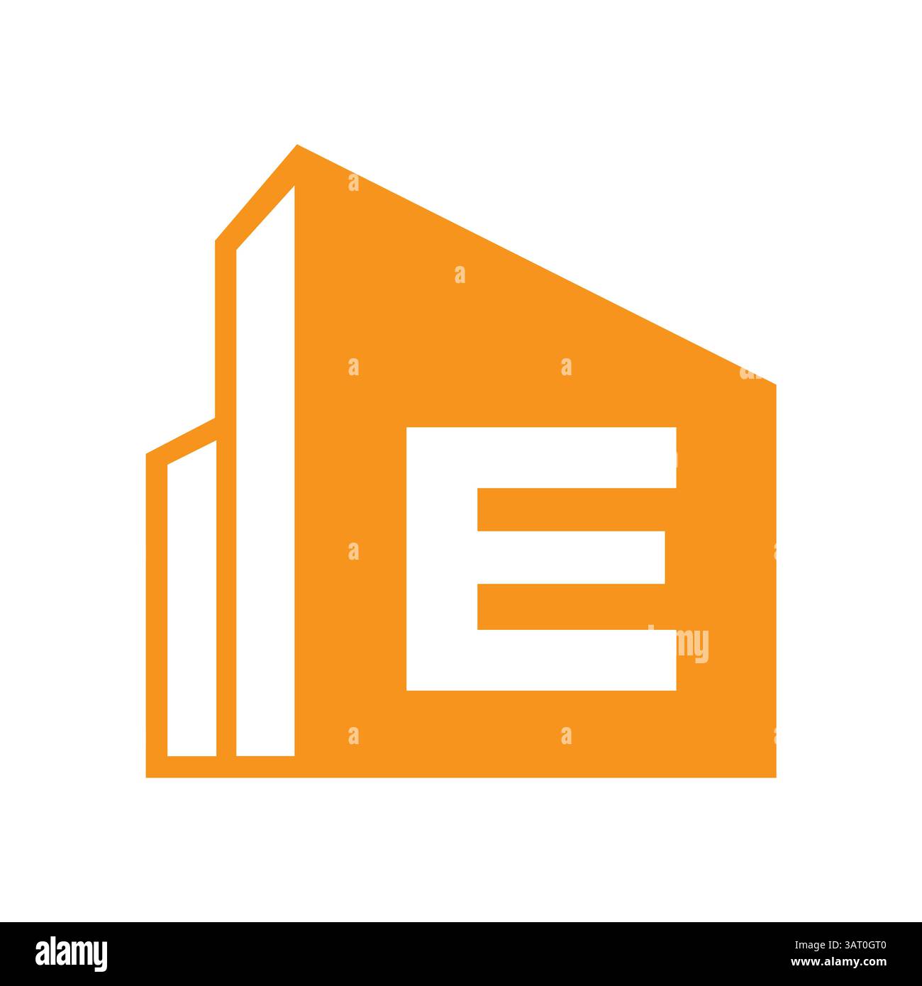 Lettera iniziale e concetto del logo immobiliare con modello vettoriale City Building Symbol Illustrazione Vettoriale