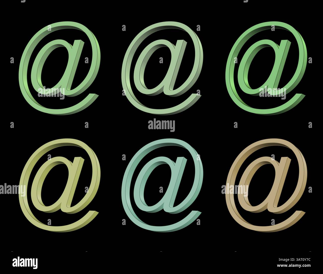 E-mail simboli nel fumetto Foto Stock