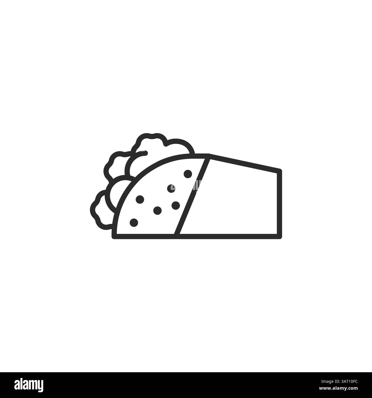 Icona Taco Illustrazione Vettoriale