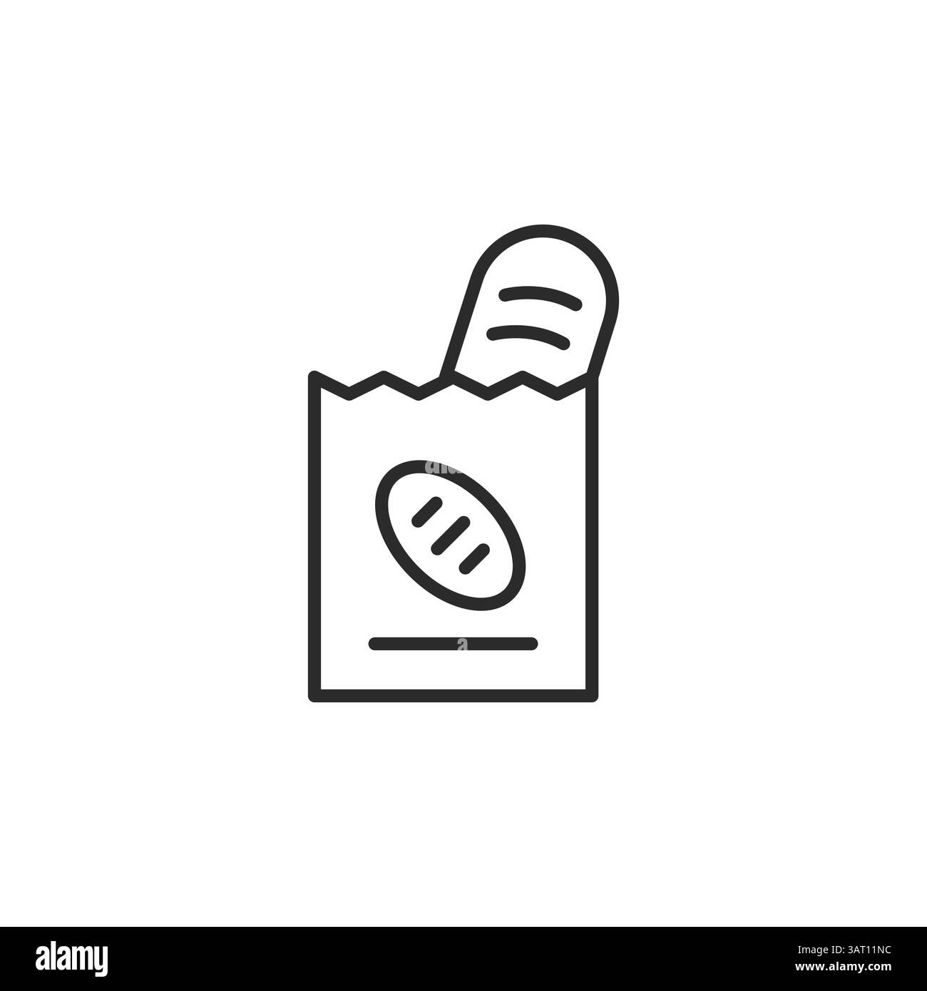 Icona sacchetto del pane Illustrazione Vettoriale