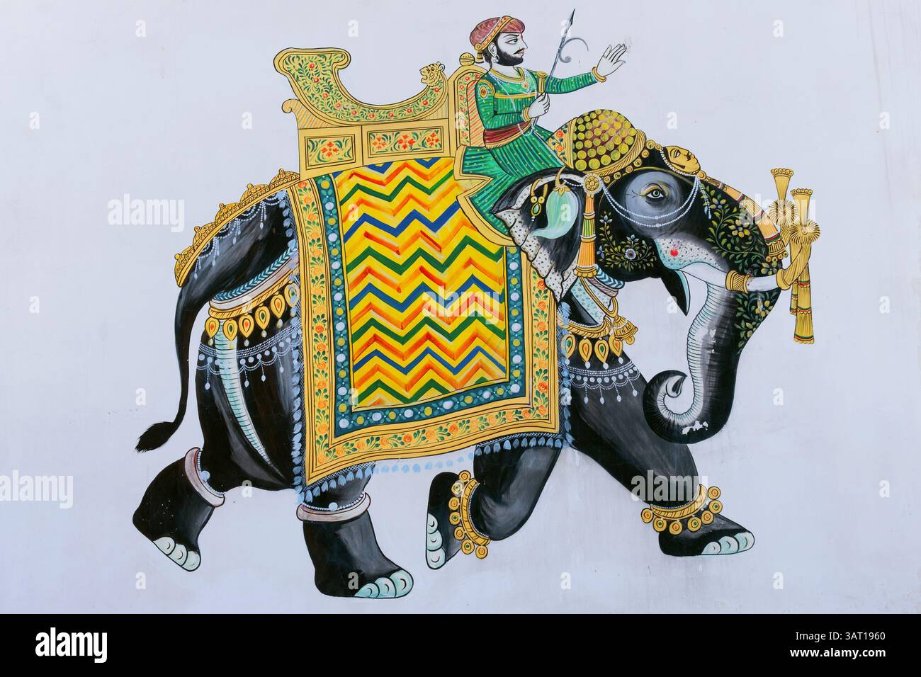 Guru-Shop Elefante Deco Dall`India, Dipinto, Elefante Di