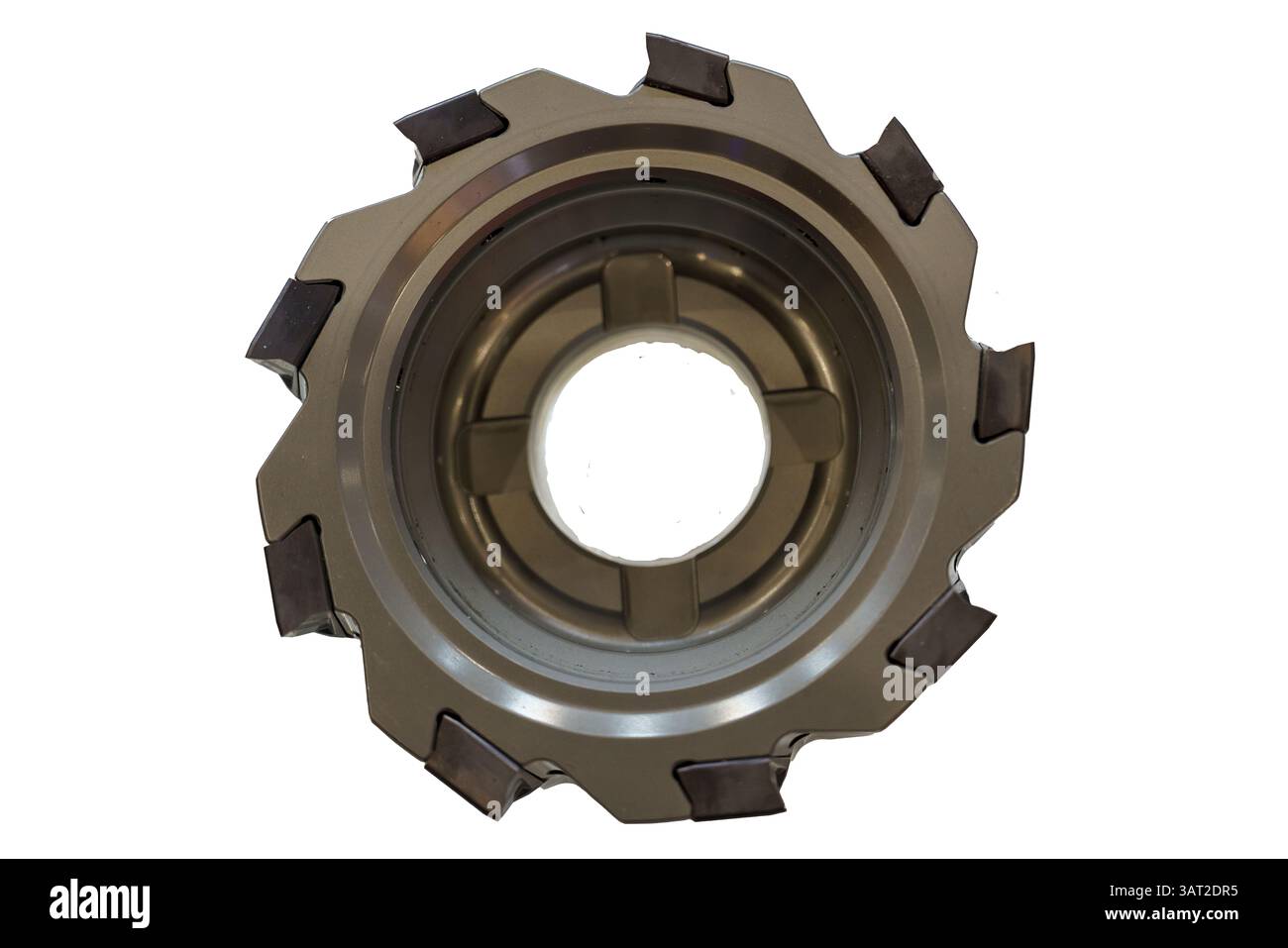 fresa per la lavorazione dei metalli, fresatura di parti, attrezzature per l'industria metallurgica Foto Stock