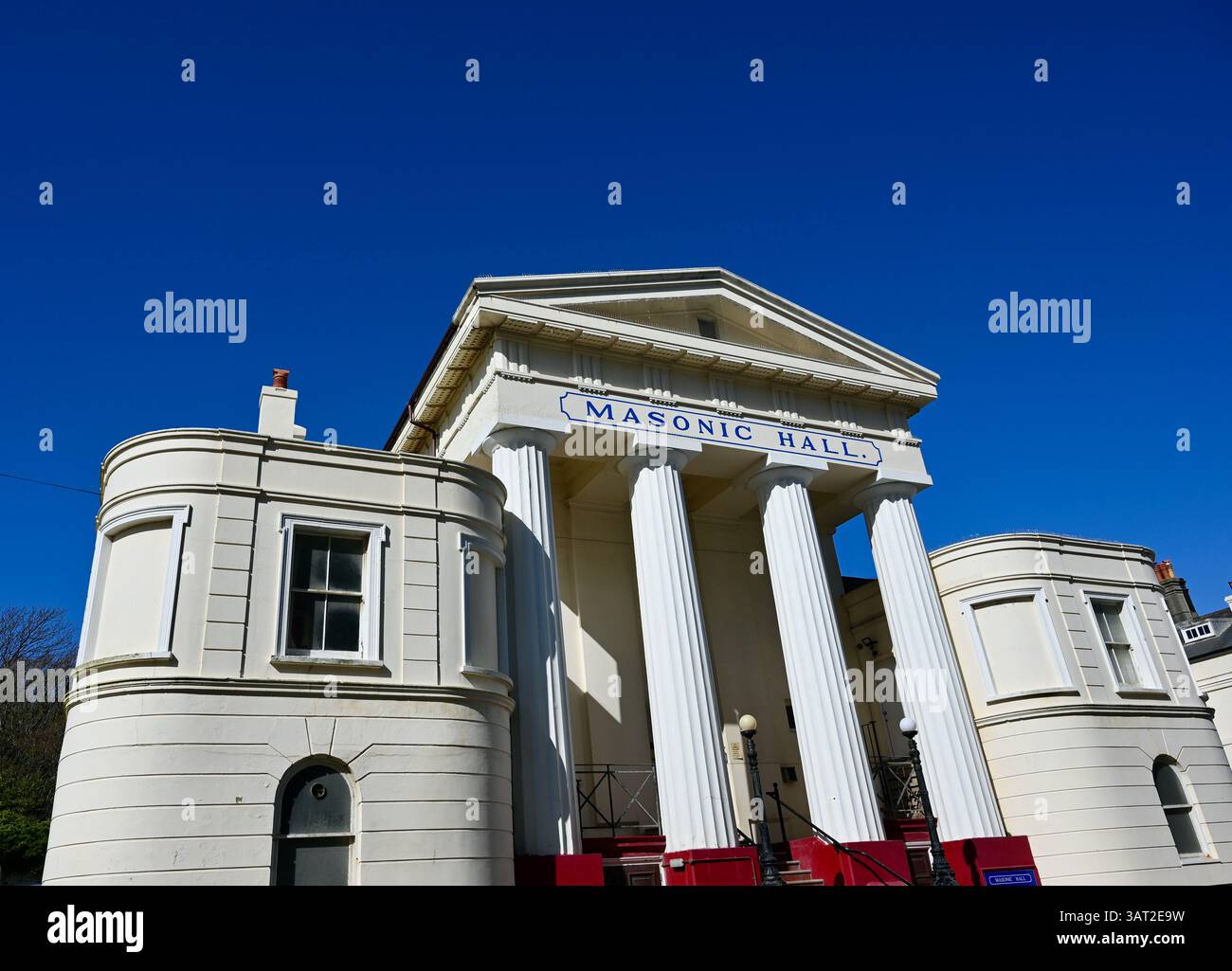 il porticciolo della sala massonica st leonards hastings sussex england uk Foto Stock