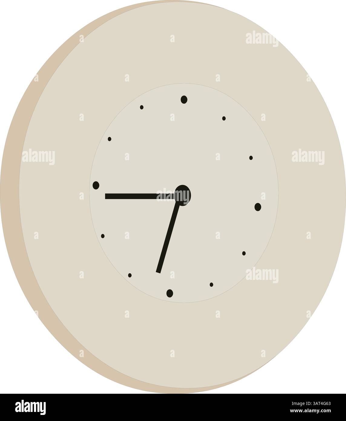 illustrazione vettoriale dell'orologio a parete isolata su sfondo bianco Illustrazione Vettoriale