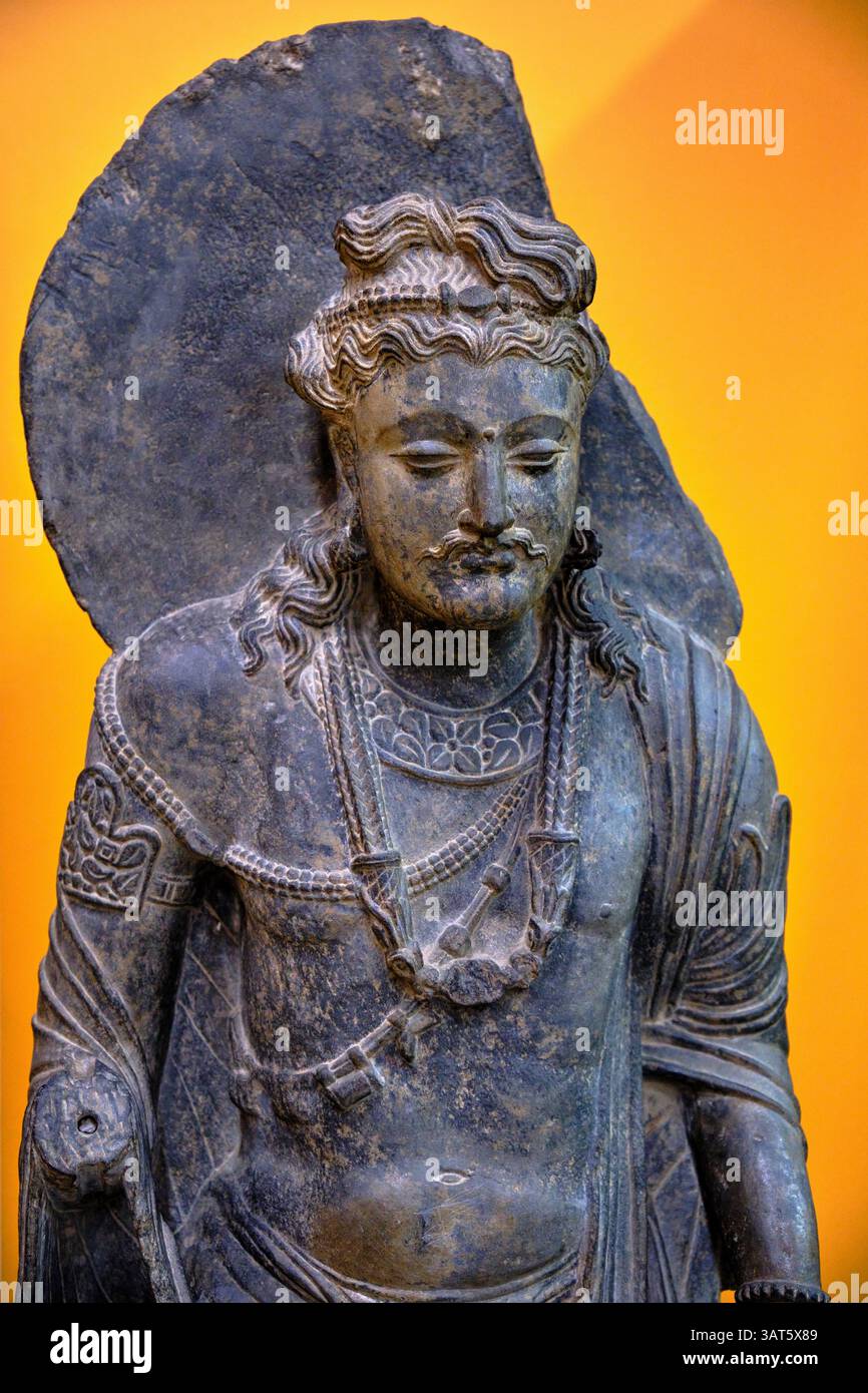 India, Punjab e Haryana, Chandigarh, Government Museum and Art Gallery; Maitreya, III secolo Foto Stock