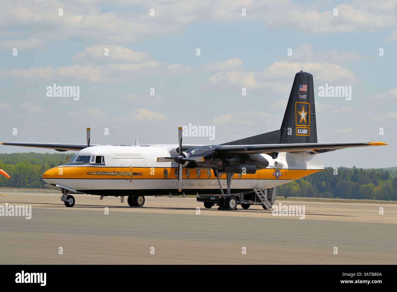 C-31A troopship, squadra di paracadutismo dei Golden Knights dell'esercito degli Stati Uniti Foto Stock