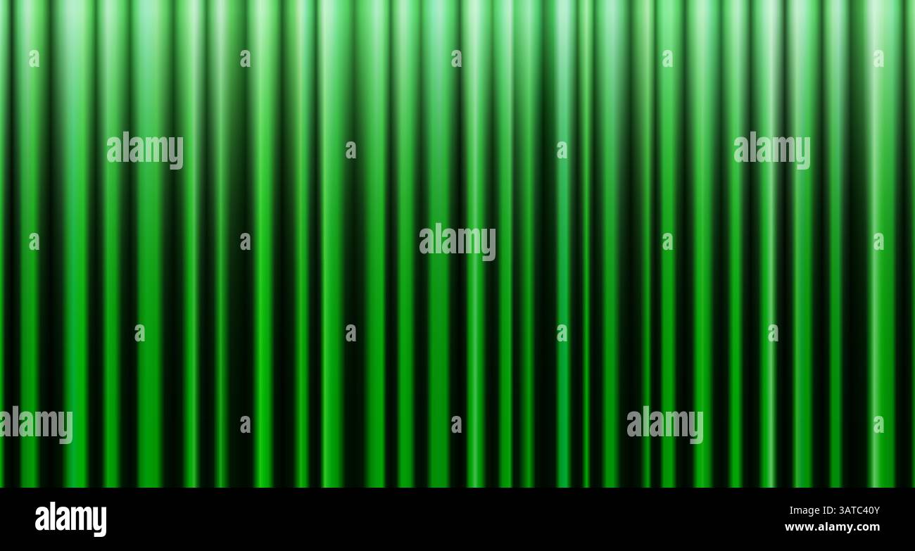 Lussuosa tenda verde chiusa su un elegante palcoscenico. Il tessuto di velluto e i grandi tendaggi creano uno sfondo retrò per teatro, opera, concerto o matrimonio. Illustrazione vettoriale per prestazioni o eventi di classe. Illustrazione Vettoriale