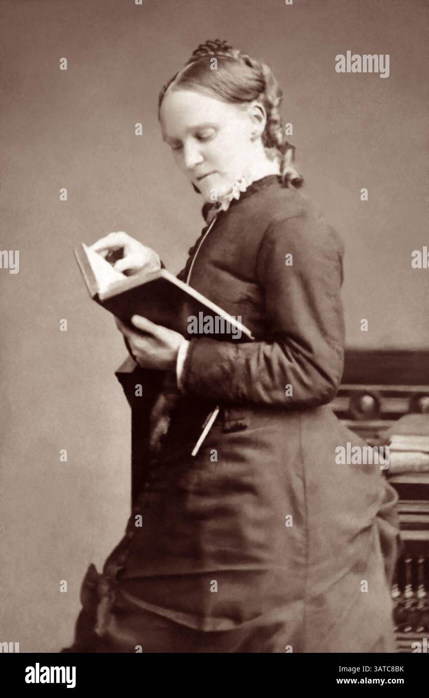 Frances Ridley Havergal (1836-1879), scrittrice e poetessa cristiana inglese, in un ritratto di Elliott & Fry. (c1875) Foto Stock