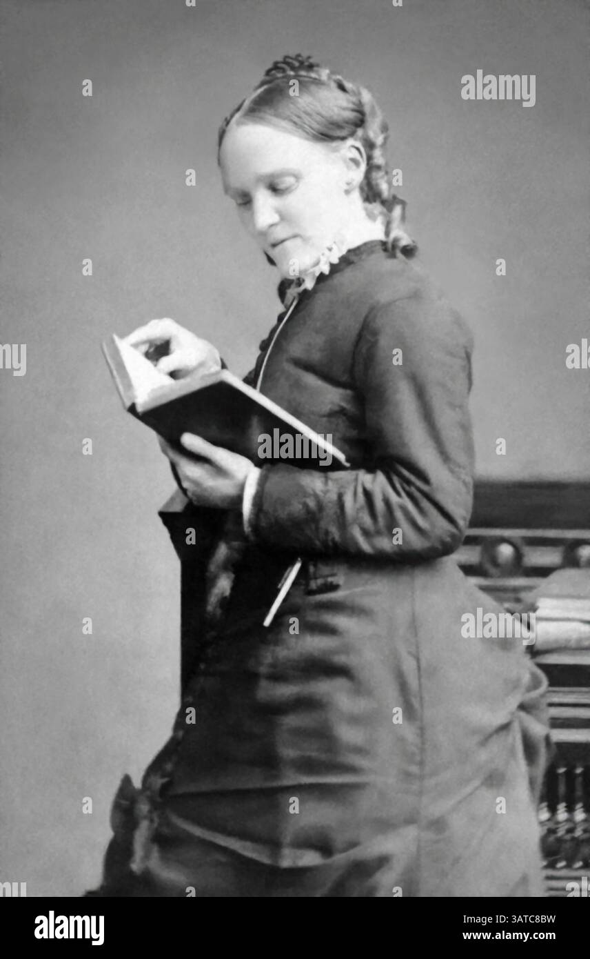 Frances Ridley Havergal (1836-1879), scrittrice e poetessa cristiana inglese, in un ritratto di Elliott & Fry. (c1875) Foto Stock
