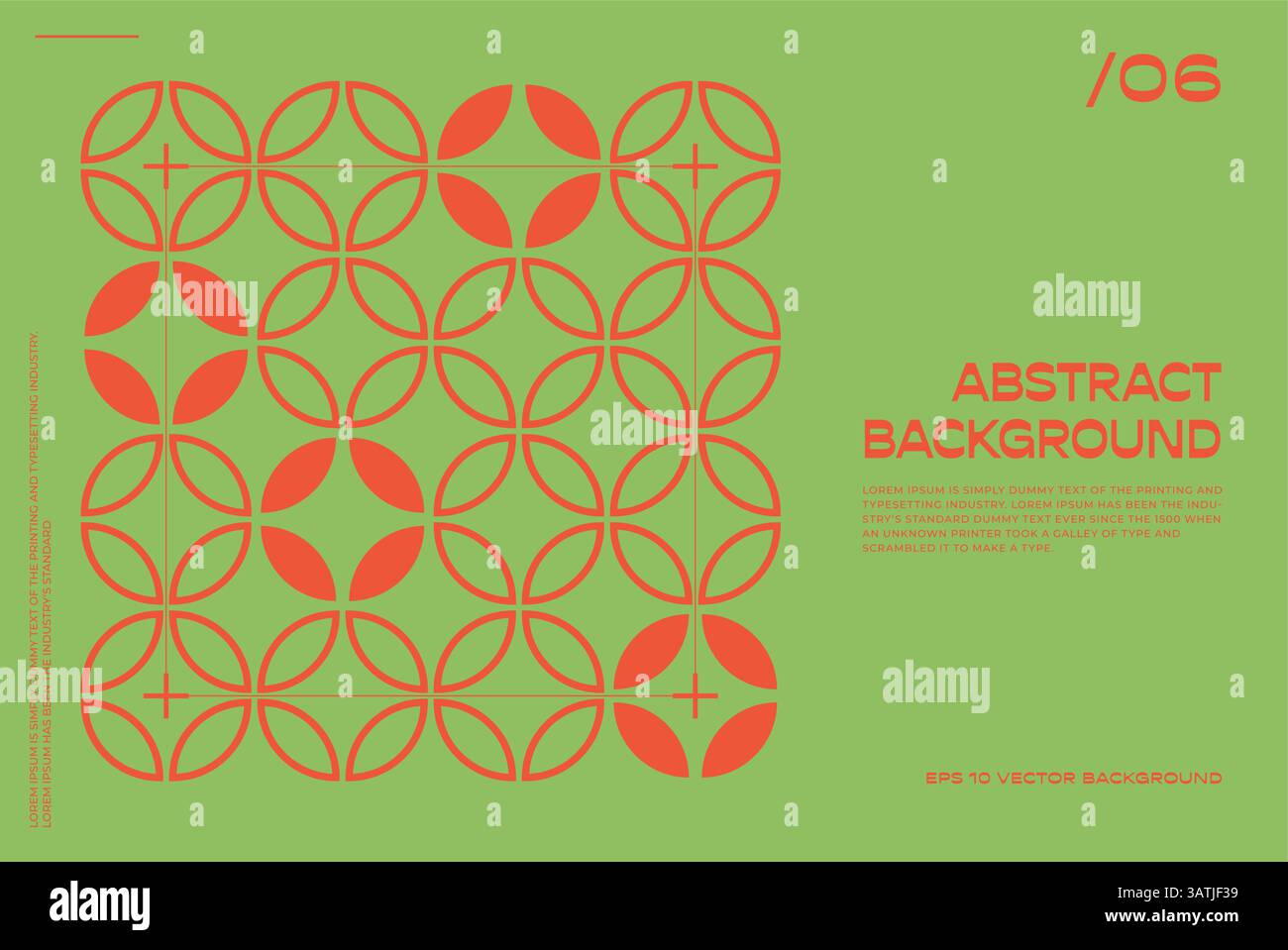 Poster Geometric Bauhaus bg. Ispirato ai principi geometrici del design svizzero. Illusioni vettoriali astratte e moderne forme minimaliste sfondo verde. Illustrazione Vettoriale