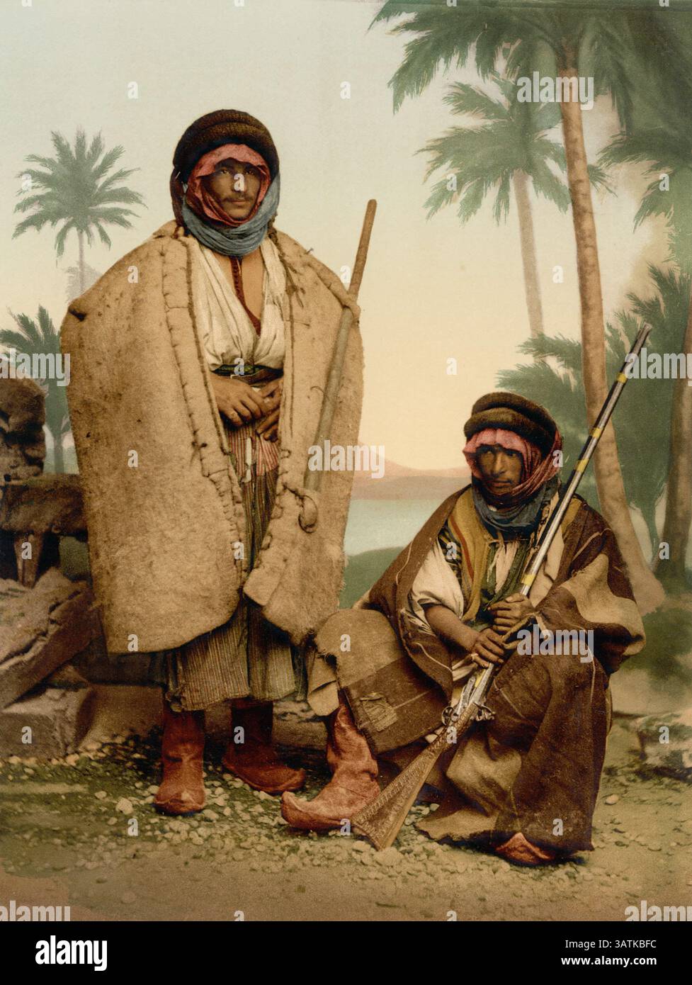 6 aprile 2016 - Pastori beduini, Siria, Photochrome Print, circa 1900 (immagine di credito: © Glasshouse via ZUMA Wire) Foto Stock