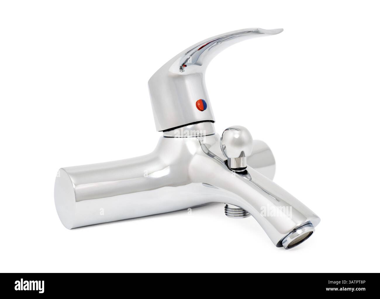 Rubinetto miscelatore per vasca da bagno e percorso di ritaglio Foto Stock