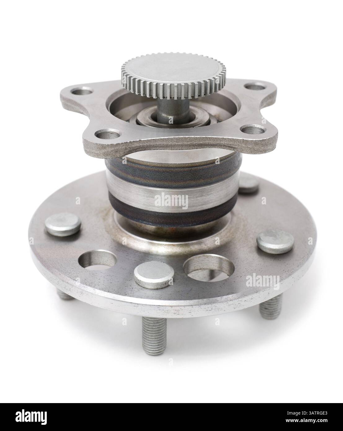 Un ricambio automatico rotante su sfondo bianco Foto Stock