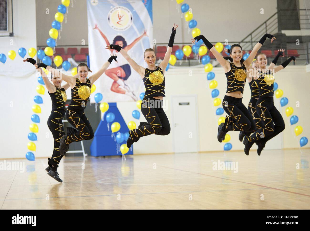 ULAN-UDE, RUSSIA - 2 MAGGIO: Festival dell'aerobica e del fitness, 2 maggio 2010 a Ulan-Ude, Buryatia, Russia, Europa Foto Stock