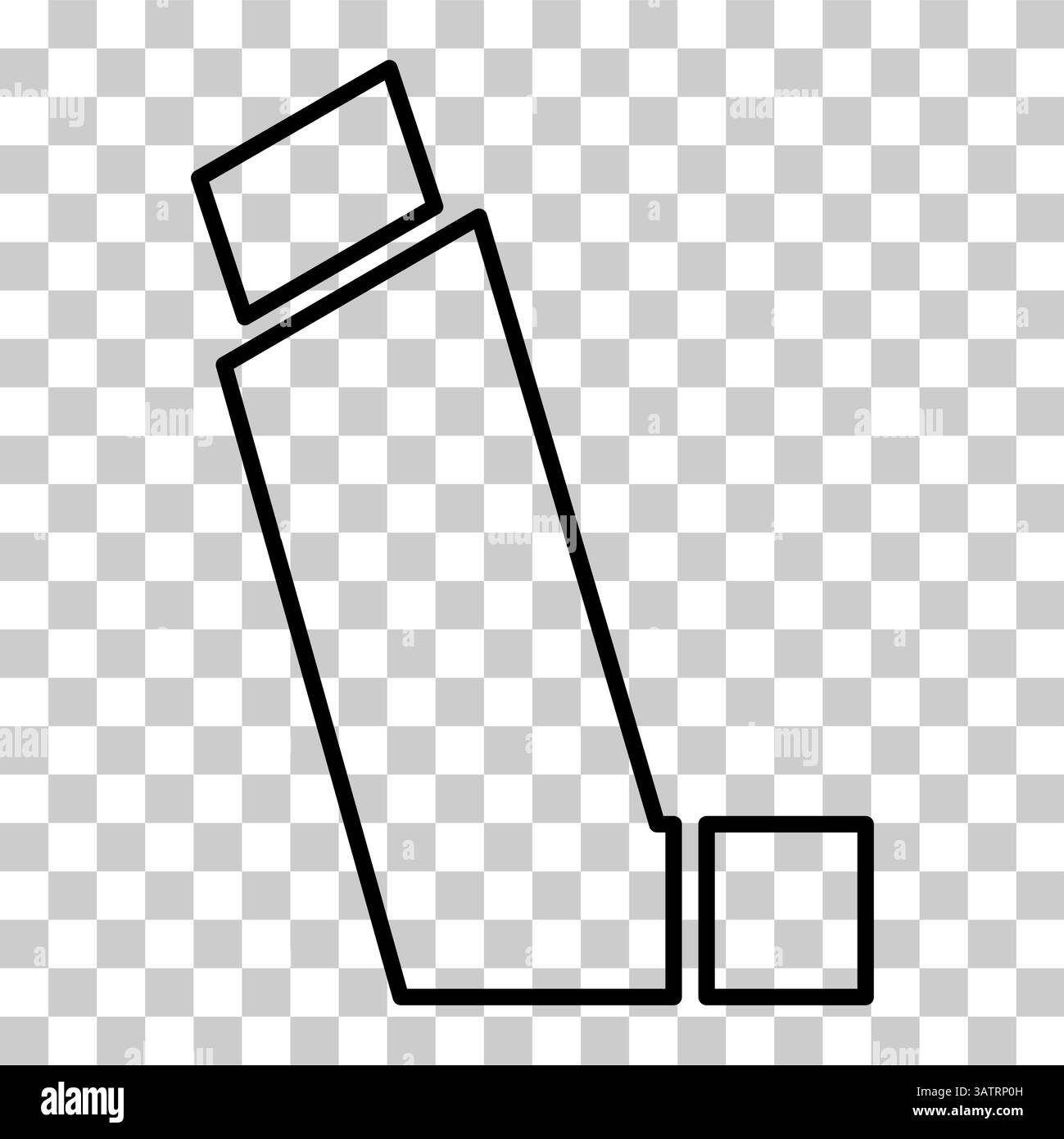 Icona disegno inalatore asma, segno medico di assistenza sanitaria, illustrazione vettoriale grafica . Illustrazione Vettoriale