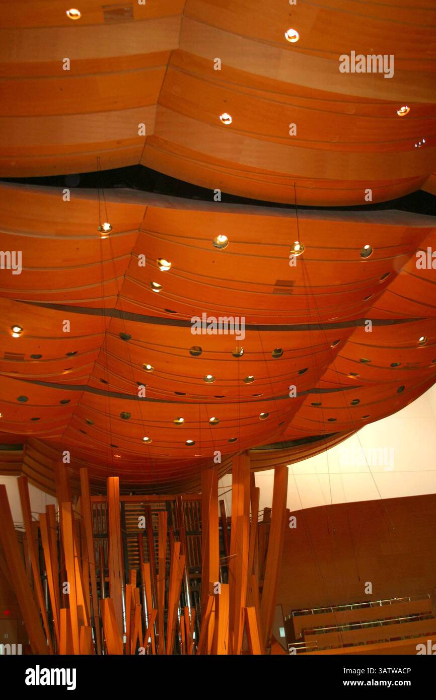 22 ottobre 2003 - Los Angeles, CA, Stati Uniti - K33568MR . WALT DISNEY CONCERT HALL - ANTEPRIMA STAMPA DI APERTURA . ALLA WALT DISNEY CONCERT HALL, LOS ANGELES, CA .10/22/2003. MILAN RYBA / 2003 . WALT DISNEY CONCERT HALL - INTERNI (immagine di credito: © Globe Photos/ZUMAPRESS.com) Foto Stock