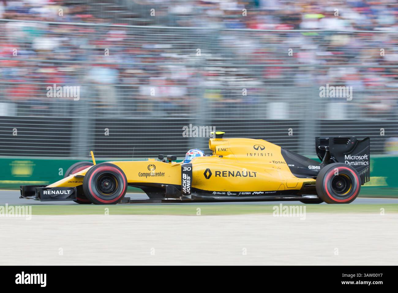 20 marzo 2016: Jolyon Palmer (GBR) #30 del team Renault Sport F1 al turno due del Gran Premio d'Australia di Formula 1 2016 ad Albert Park, Melbourne, Australia. Sydney Low/Cal Sport Media (immagine di credito: © Sydney Low/CSM tramite cavo ZUMA) Foto Stock
