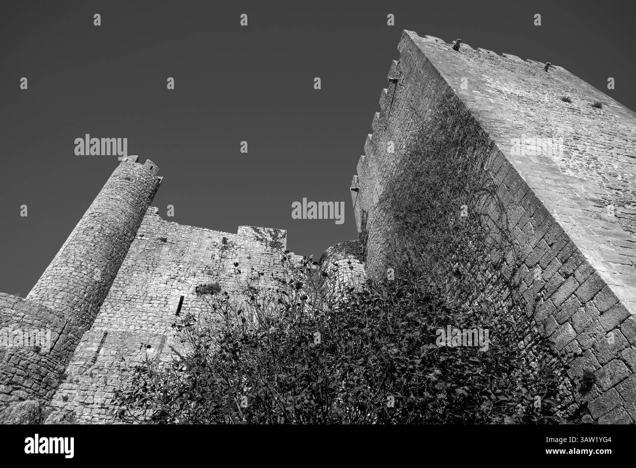 Portogallo, regione di Oeste, Óbidos, l'antico castello di Óbidos (Castelo de Óbidos) e il Palazzo dell'Alcaide Foto Stock