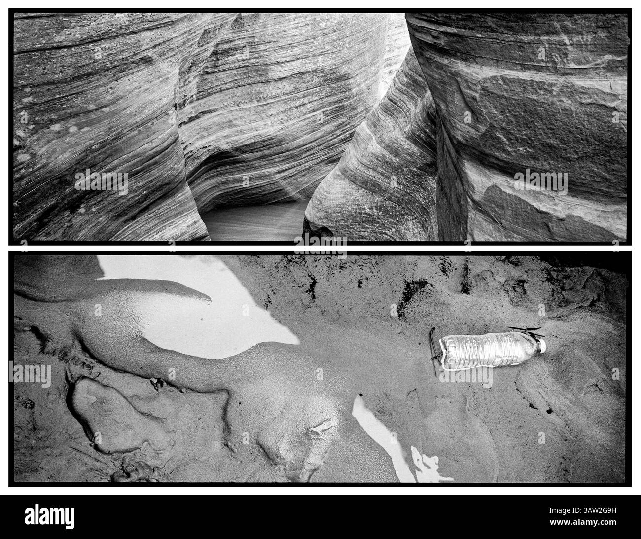 4 aprile 2016 - Utah, Stati Uniti - Un canyon raramente visitato lungo Clear Creak sembra incontaminato rispetto a quello che rimane nel spesso visitato Water Canyon..Zion National Park artista-in-residence, settembre 2015. (Immagine di credito: © Benjamin Rusnak via ZUMA Wire) Foto Stock