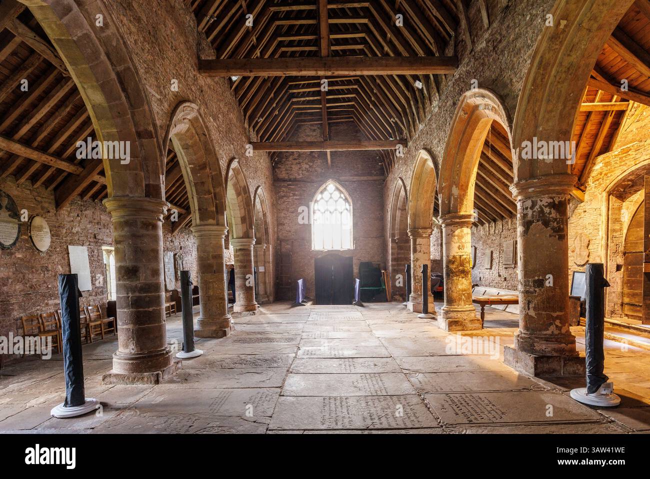 St Nicholas Church, Grosmont, Monmouthshire, Galles, Regno Unito Foto Stock