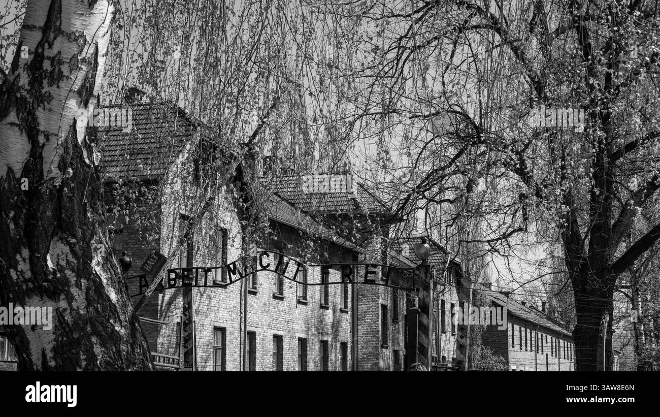 AUSCHWITZ-BIRKENAU EX CAMPO DI CONCENTRAMENTO E STERMINIO NAZISTA TEDESCO Foto Stock
