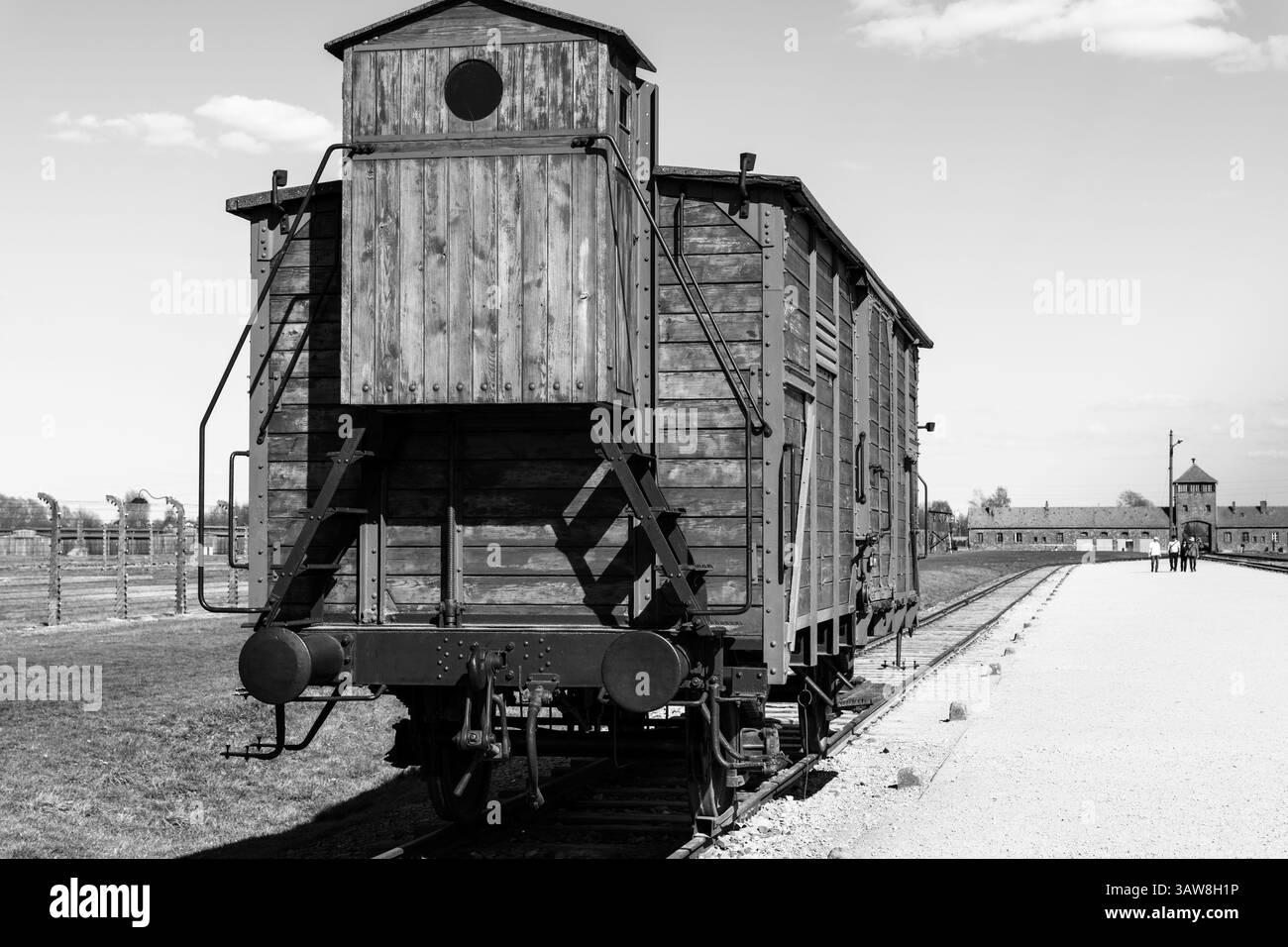 AUSCHWITZ-BIRKENAU EX CAMPO DI CONCENTRAMENTO E STERMINIO NAZISTA TEDESCO Foto Stock