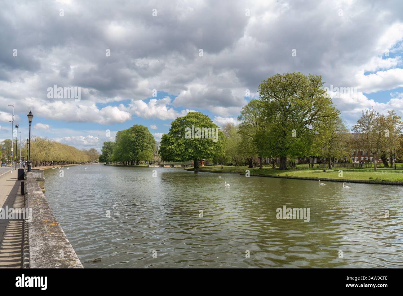 Bedford terrapieno sul fiume Great Ouse Foto Stock
