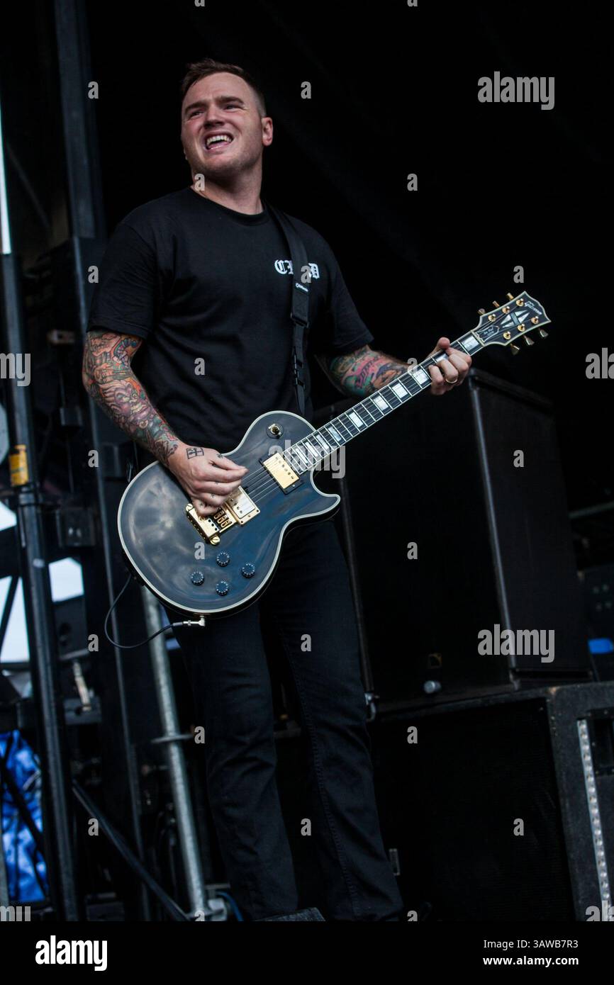 25 giugno 2016 - San Antonio, Texas, USA - New Found Glory si esibisce al Warped Tour 2016 a San Antonio, Texas il 25 giugno 2016 (06/25/16). Foto di CHAD GILBERT. (Immagine di credito: © Michael Mullenix via ZUMA Wire) Foto Stock