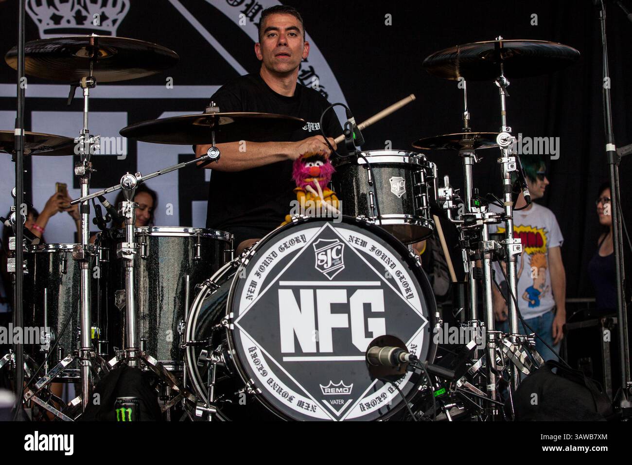 25 giugno 2016 - San Antonio, Texas, USA - New Found Glory si esibisce al Warped Tour 2016 a San Antonio, Texas il 25 giugno 2016 (06/25/16). Foto di CYRUS BOLOOKI. (Immagine di credito: © Michael Mullenix via ZUMA Wire) Foto Stock