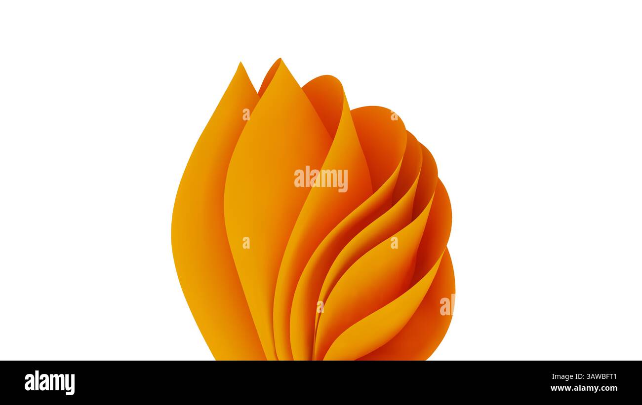 Motivo grafico di sfondo giallo astratto 3D con moderna onda rossa. Carta a strati con texture grafica e tessuto dinamico sfumato per la presentazione. Tubazioni fluide Illustrazione Vettoriale