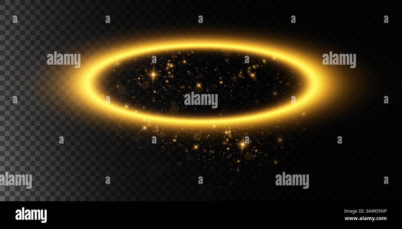 Alone d'oro con effetto scintillante, perfetto per vari progetti o concept di design creativo e artistico Illustrazione Vettoriale