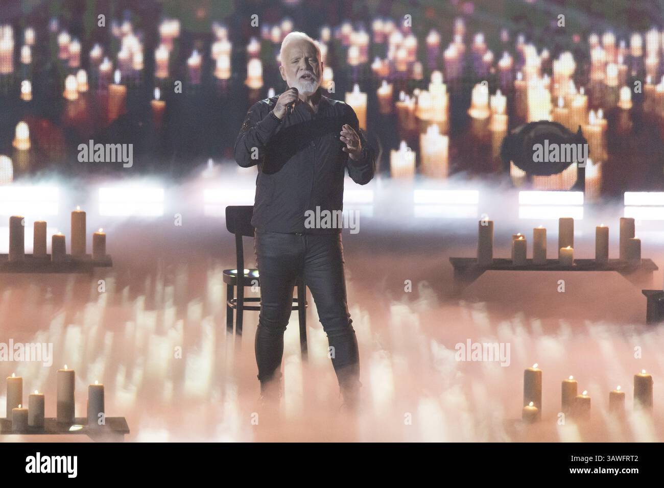 Nino de Angelo al Beatrice Egli Show presso lo Studio Berlin Adlershof il 08.04.2025. La trasmissione si svolgerà il sabato di Pasqua, 19 aprile 2025, 8: Foto Stock