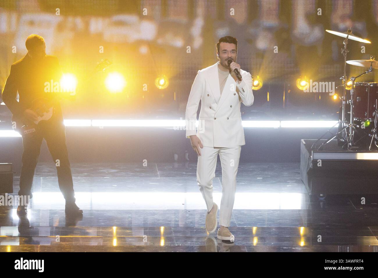 Giovanni Zarella al Beatrice Egli Show presso lo Studio Berlin Adlershof il 08.04.2025. La trasmissione si svolgerà il sabato di Pasqua, 19 aprile 2025, Foto Stock