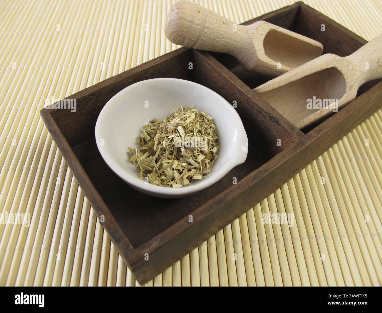 Erba di Wormwood, Absinthii herba Foto Stock