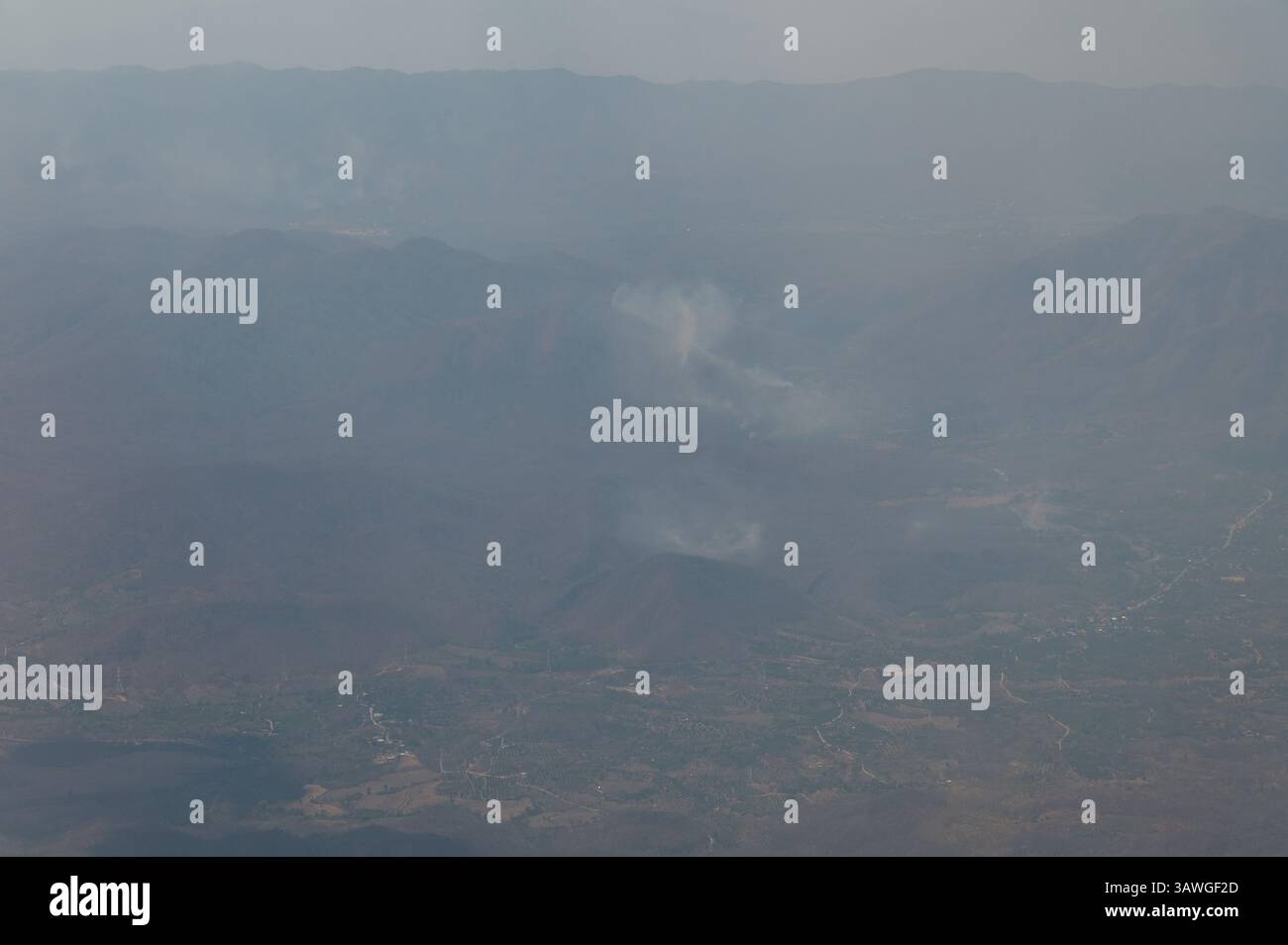 Chiang mai, la seconda città più grande della Thailandia nel nord della Thailandia, è classificata come la città più inquinata del mondo per il suo scarso inquinamento atmosferico davanti a K Foto Stock