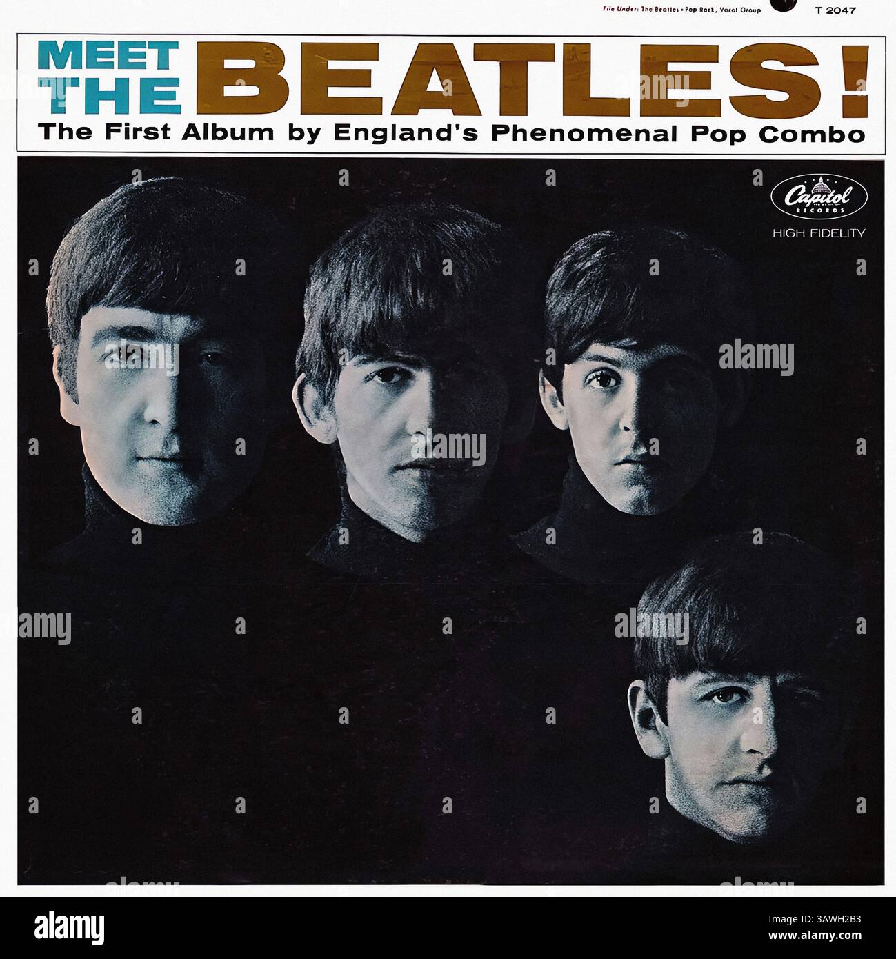 The Beatles - incontra i Beatles - copertina in vinile vintage Foto Stock