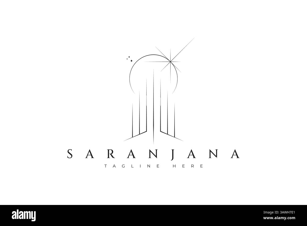 Logo Abstract Skyline Concept Real Estate Property futuristica Business Brand Identity Illustrazione Vettoriale