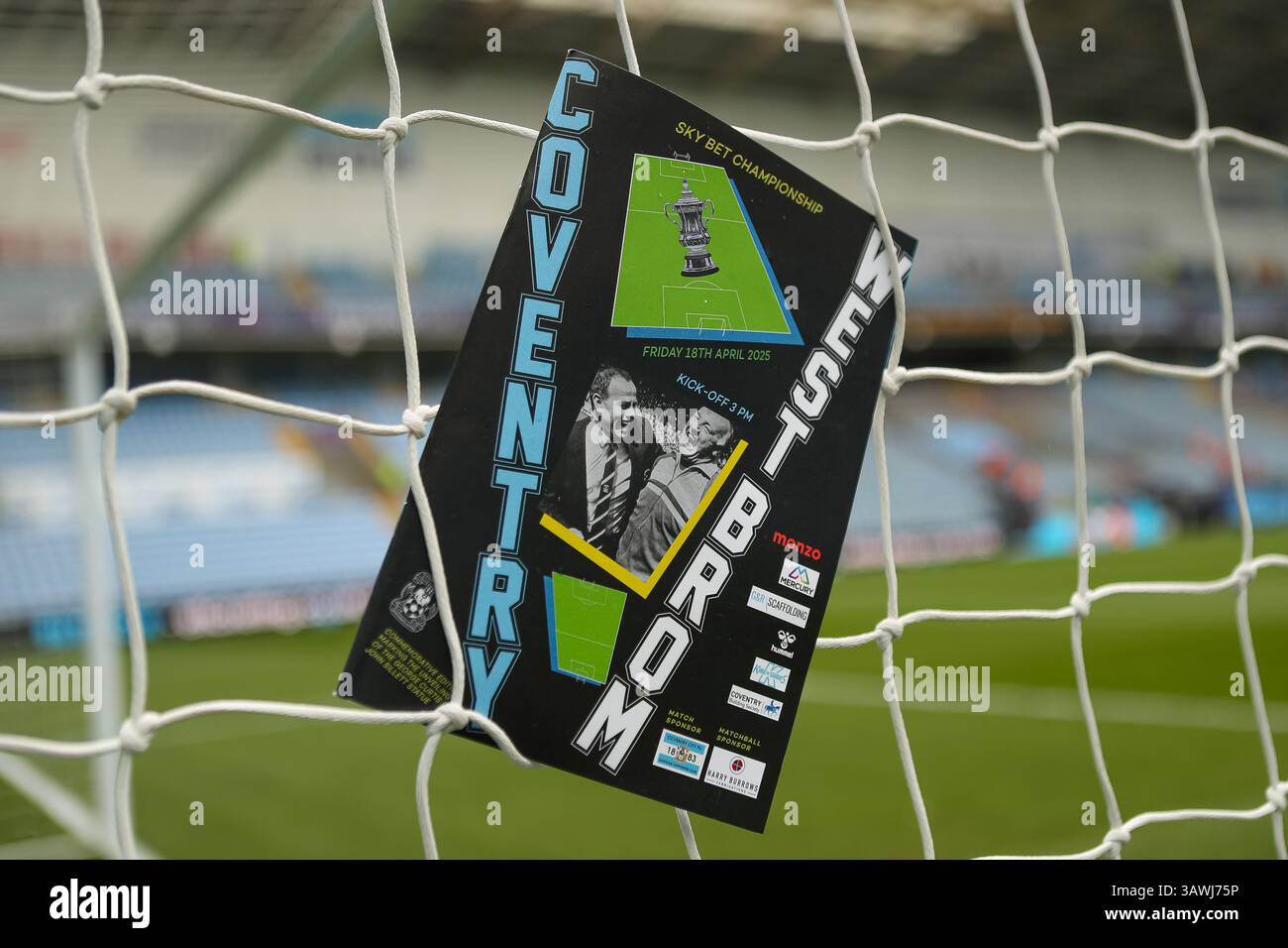 Una visione generale del programma Matchday prima del match per l'EFL Championship tra Coventry City e West Bromwich Albion Foto Stock