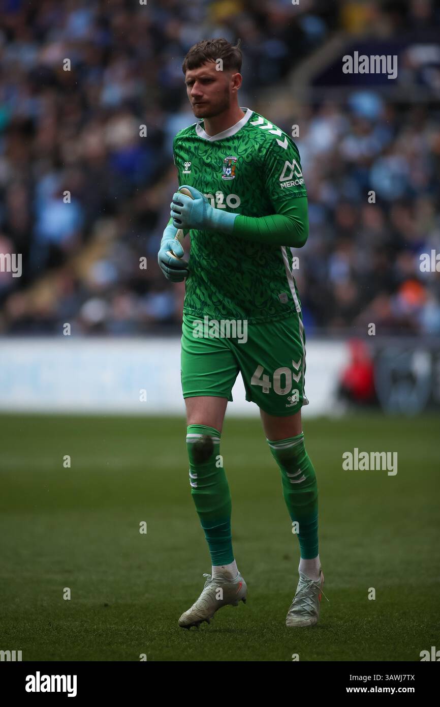 Bradley Collins di Coventry City durante l'EFL Championship match tra Coventry City e West Bromwich Albion Foto Stock